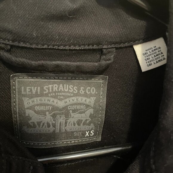 LEVI'S| Original Trucker Jacket Like New condition SZ XS BLK - Picture 6 of 9